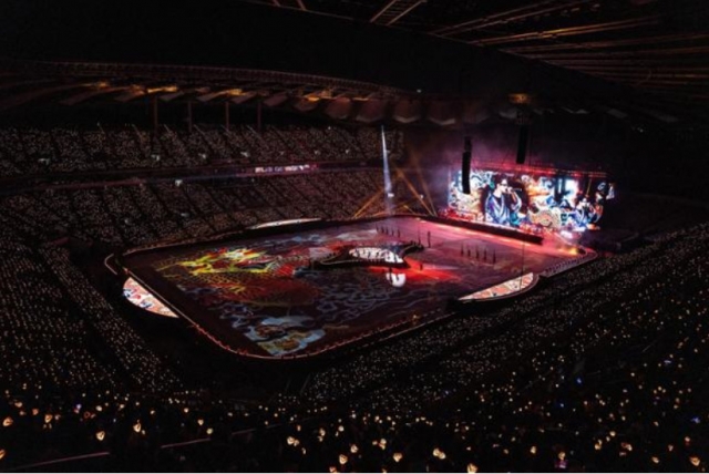 Trot singer Lim Young-woong performs at Seoul World Cup Stadium on May 26, in front of some 50,000 people. (Mulgogi Music)