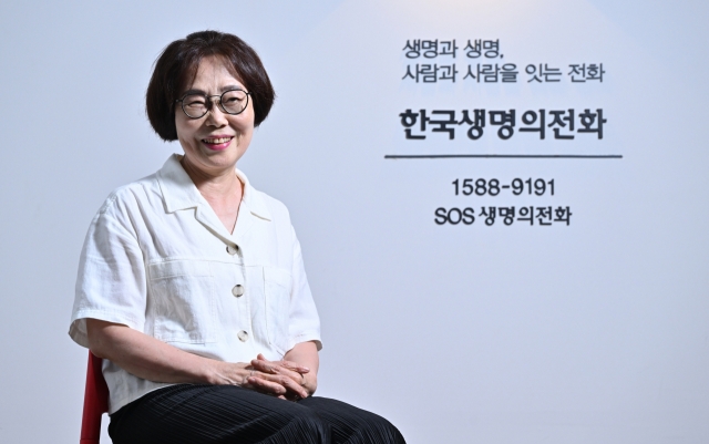 Park In-soon poses for a photograph at the LifeLine Korea office in Seoul. (Im Se-jun/The Korea Herald).