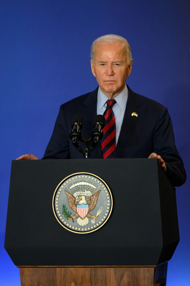 President Joe Biden hosts an event attended by world leaders launching a Joint Declaration of Support for Ukrainian Recovery and Reconstruction on the sidelines of the 79th Session of the United Nations General Assembly at the United Nations on September 25, 2024 in New York, New York. (Leon Neal/Pool via REUTERS)