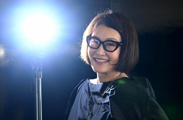 Gee Chun-hee poses for a photo ahead of an interview with The Korea Herald at Miss Gee Collection's Cheongdam showroom on Sept. 19. (Im Se-jun/The Korea Herald)