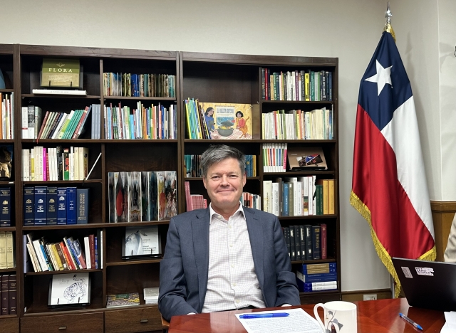 Chilean Ambassador Mathias Francke speaks during an interview with The Korea Herald at his embassy in Seoul on Friday. (Byun Hye-jin/The Korea Herald)