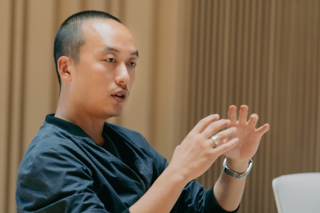 Director Lee Kyung-sung speaks during a rehearsal for 