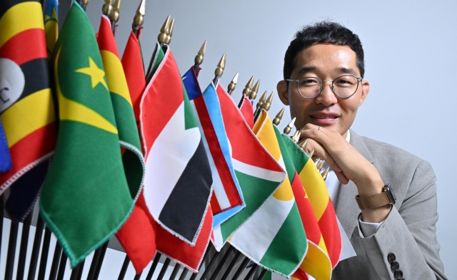 Steven Heo, founder of Africa Insight, poses for a photograph at his office in Seoul. (Im Se-joon/The Korea Herald)