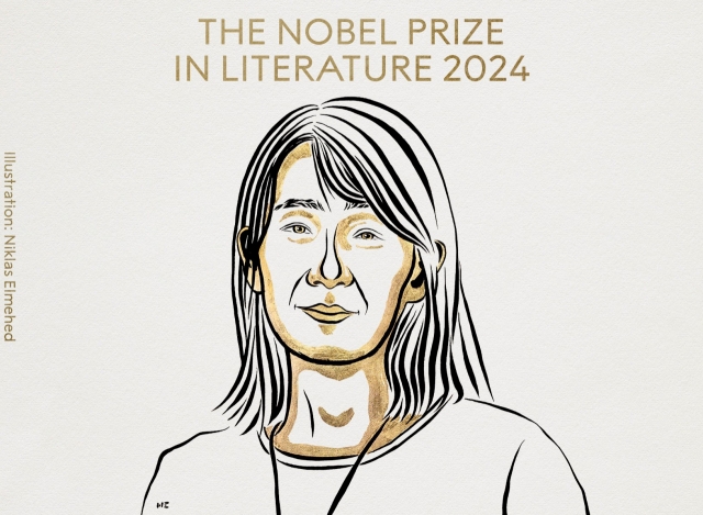 An illustration of Han Kang (The Nobel Prize)