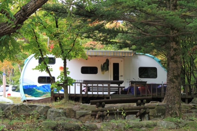 Deokyudae Campground in Muju, North Jeolla Province (Korea Tourism Organization)