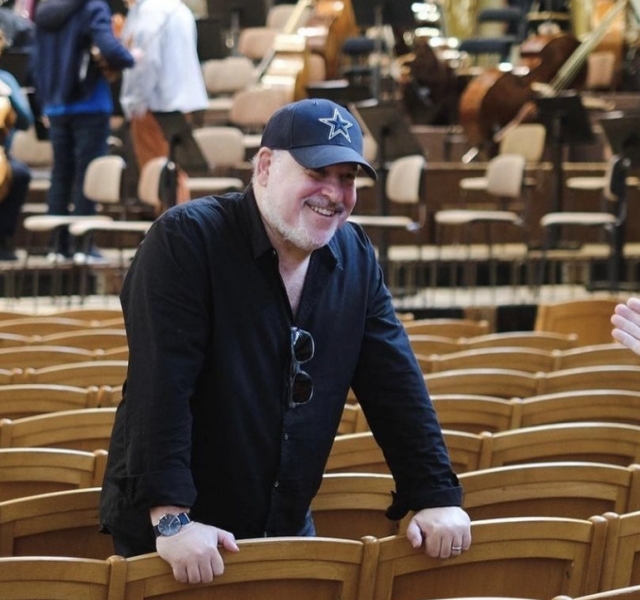 Composer Frank Wildhorn participates in a rehearsal with the Vienna Symphony in November 2022 at the Musikverein in Vienna, Austria. (Vienna Symphony)