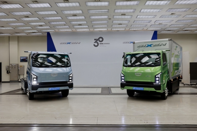 Tata Daewoo Mobility unveiled its first-ever Gixen electric truck lineup on Wednesday, featuring models with a proposed maximum range of up to 480 kilometers. (Tata Daewoo Mobility)