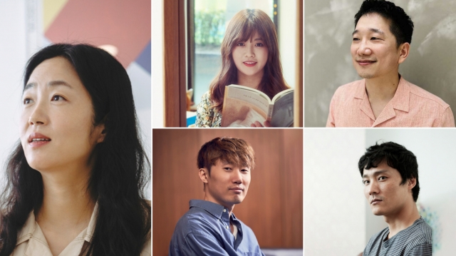 Clockwise from top left, Hwang Bo-reum, Baek Se-hee, Anton Hur, Choi Gyu-seok and Kwang Jin are set to attend this year's Singapore Writers' Festival (SWF)