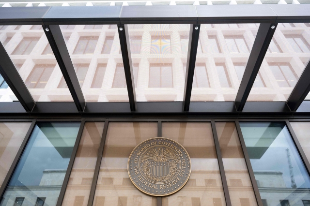 The US Federal Reserve Building is seen in Washington, DC. (AFP-Yonhap)