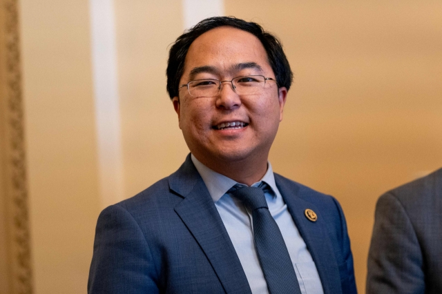 Korean American Sen.-elect Andy Kim speaks during a gala event hosted by the Council of Korean Americans in Washington on Nov. 14, Thursday. (Yonhap)