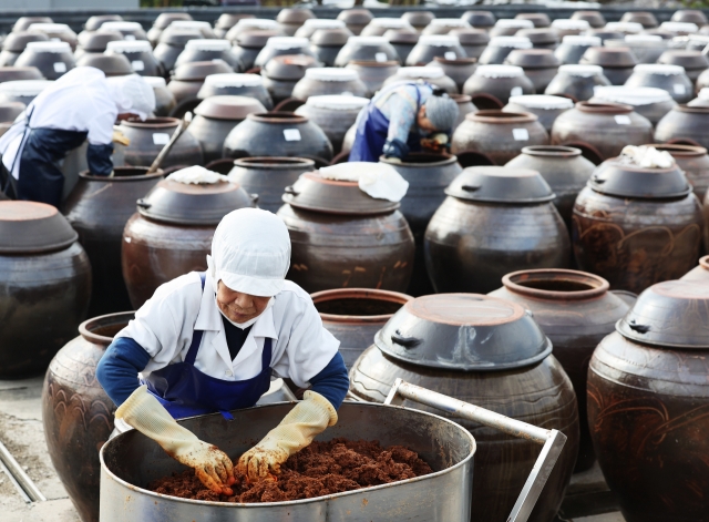 Traditional earthenware jars, called 