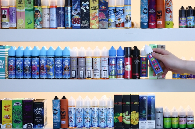 Liquid-based e-cigarettes are on sale. [Newsis]