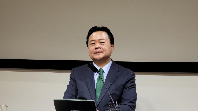 South Korean Ambassador to the United States Cho Hyun-dong speaks during a presser with Korean correspondents in Washington, D.C., on Nov. 25, Monday. (Yonhap)