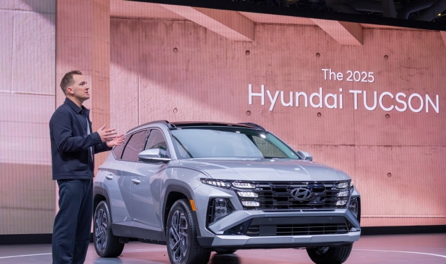 The 2025 Tucson, Hyundai’s refreshed SUV model, made its North American debut this March at the 2024 New York International Auto Show, hosted at New York City’s Javits Center. (Hyundai Motor Company)