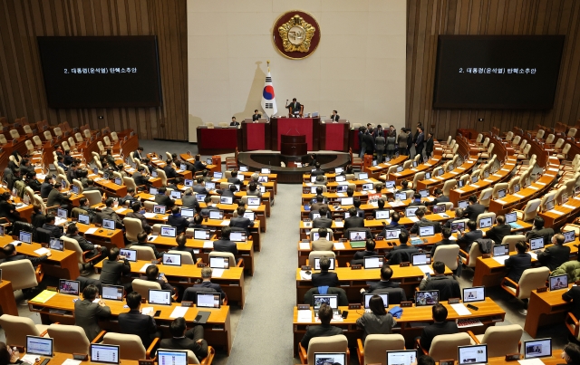 This file image, taken on Dec. 7, Saturday, shows the main chamber of the National Assembly. (Yonhap)