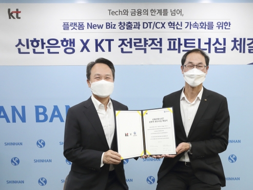 KT, Shinhan ink cross-shareholding deal for digital alliance