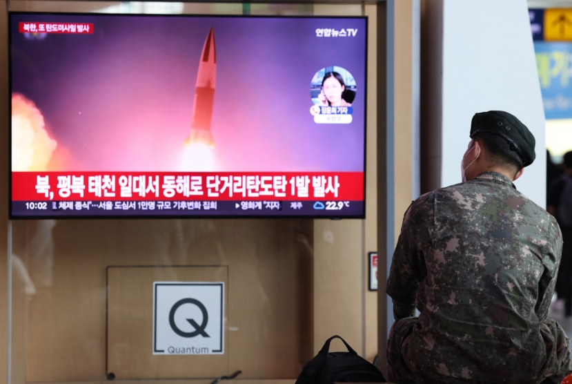 North Korea fires 1 short-range ballistic missile into East Sea: JCS