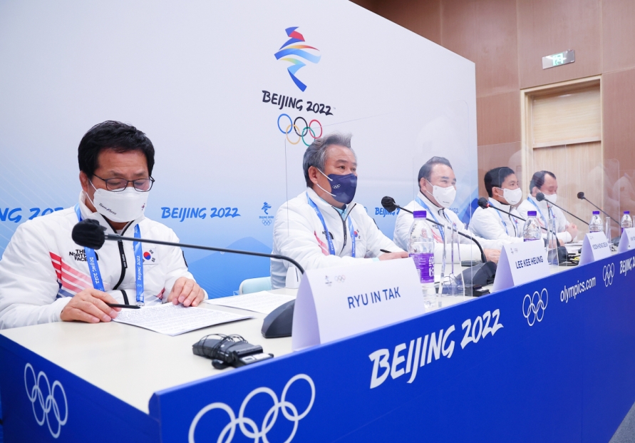 [BEIJING OLYMPICS] S. Korean Olympic chief lauds athletes' efforts, vows to develop more winter sports talent