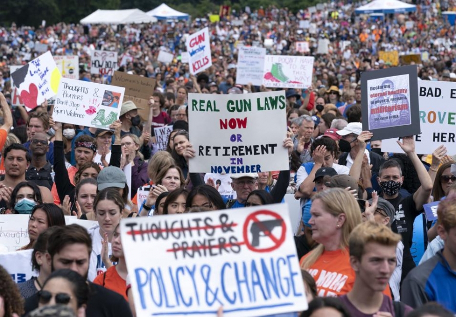 'Enough is enough': Thousands demand new gun safety laws
