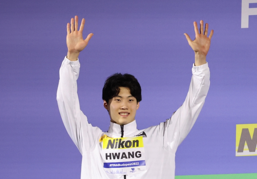 S. Korean Hwang Sun-woo wins silver at world swimming championships