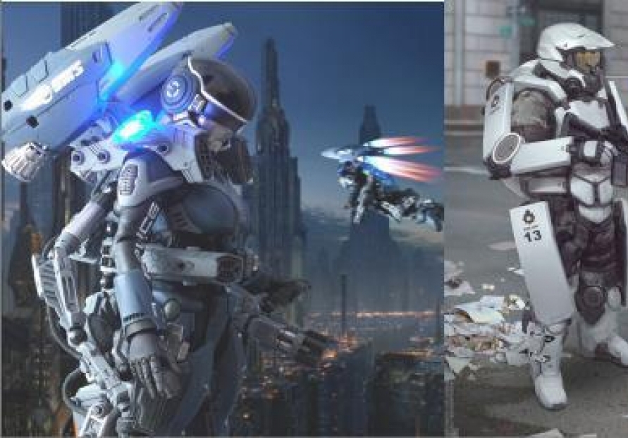Meet Korean police in 2050 in ‘Iron Man’ suits -- with robot dogs