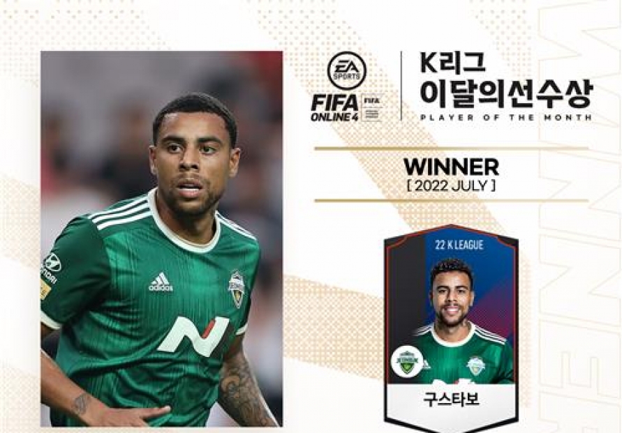 Jeonbuk's Gustavo voted K League's top player for July