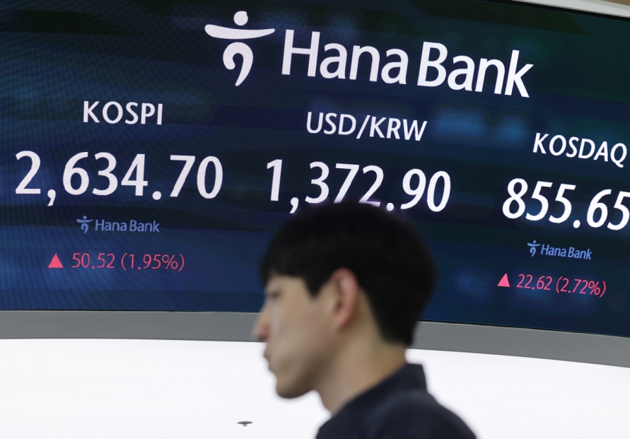 Seoul shares spike nearly 2% on bargain hunting; won sharply up
