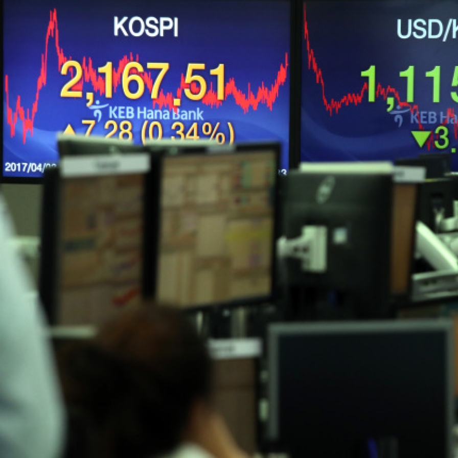 Seoul stocks edge down on risk-off sentiment