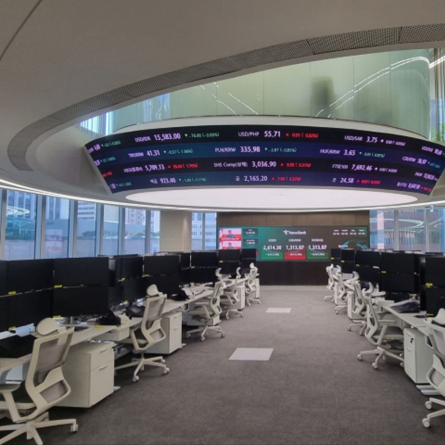 Hana Bank opens nation’s largest forex dealing room