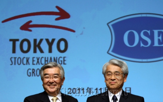 Japan’s bourses to merge in 2013