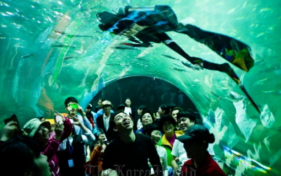 Korea’s largest aquarium opens at Yeosu Expo site