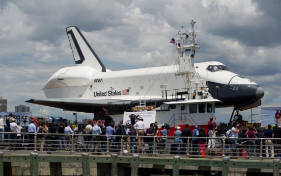 Space shuttle Enterprise arrives at home