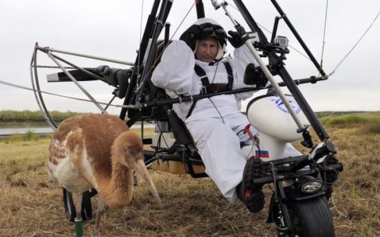 Birds, bears, bikers all play into Putin’s stunts