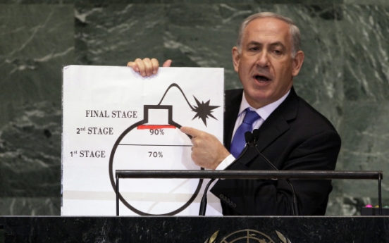 Israel’s P.M. draws ‘red line’ for Iran