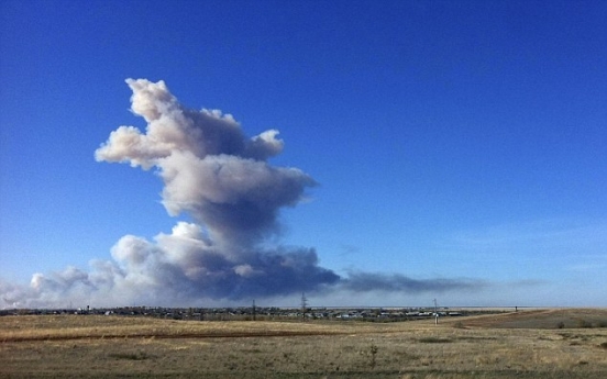 Huge ammunition explodes at Russian military site