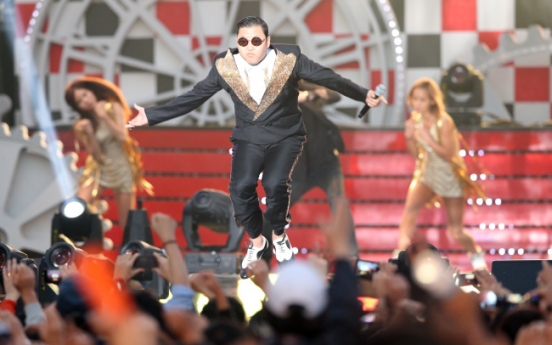 Psy gallops his way Down Under