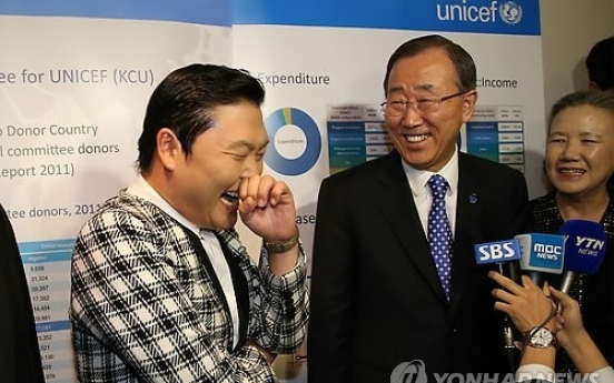 Psy and U.N. secretary-general praise each other