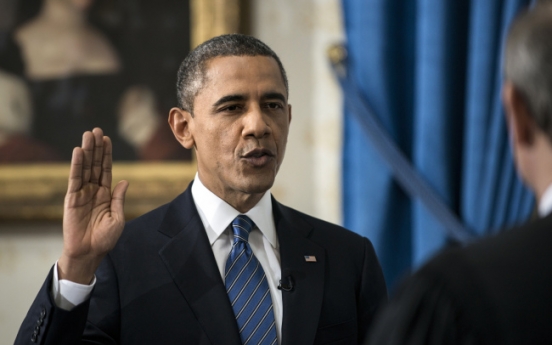 Obama sworn in to 2nd term as president