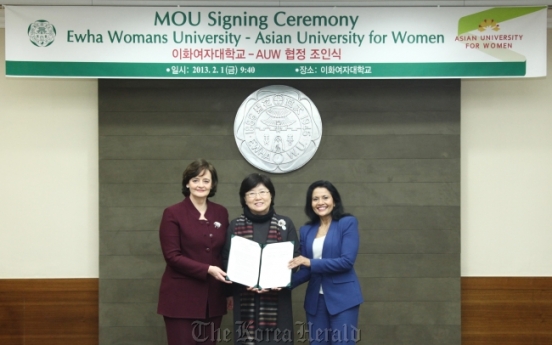 Ewha signs agreement with Asian women’s university in Bangladesh