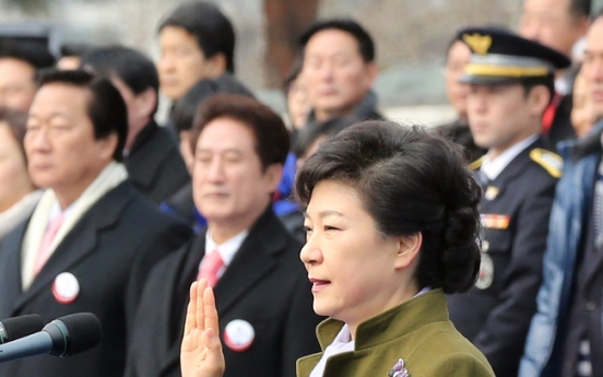 Park Geun-hye sworn in as South Korea’s new president.