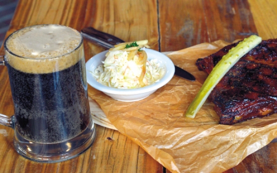 Plated, Memphis-style dry-rub barbecue