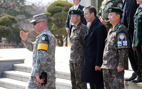 NATO head visits inter-Korean border amid heightened tension