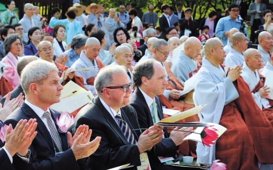 Envoys commemorate 60 years of Korean peace at Buddhist reception