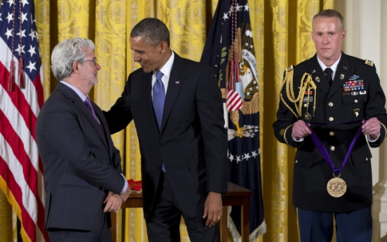 May the Medal be with you: Obama honors George Lucas