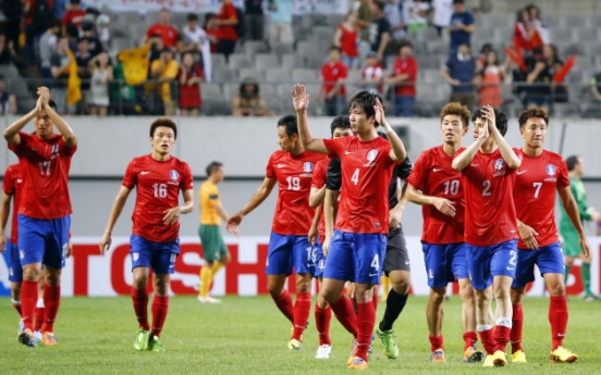 한국 축구, 호주와 무승부
