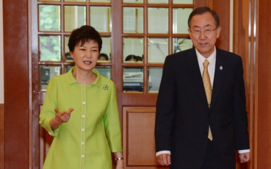 U.N. chief praises Park‘s ’trustpolitik‘