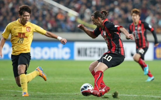 AFC축구 서울, 결승 1차전서 광저우와 무승부