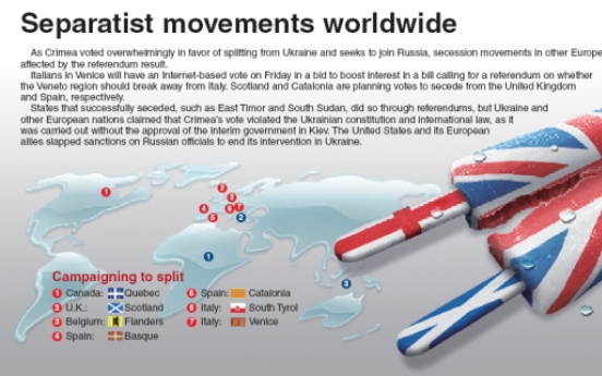 [Graphic News] Separatist movements worldwide