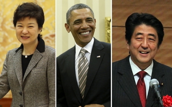 S. Korea, U.S., Japan to hold three-way summit in Hague