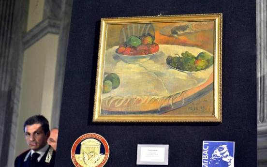 Stolen Gauguin on Sicily kitchen wall for 40 years